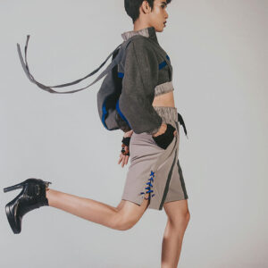 Avant-Garde Gray Cropped Set - Avant-Garde Gray Cropped Jacket &